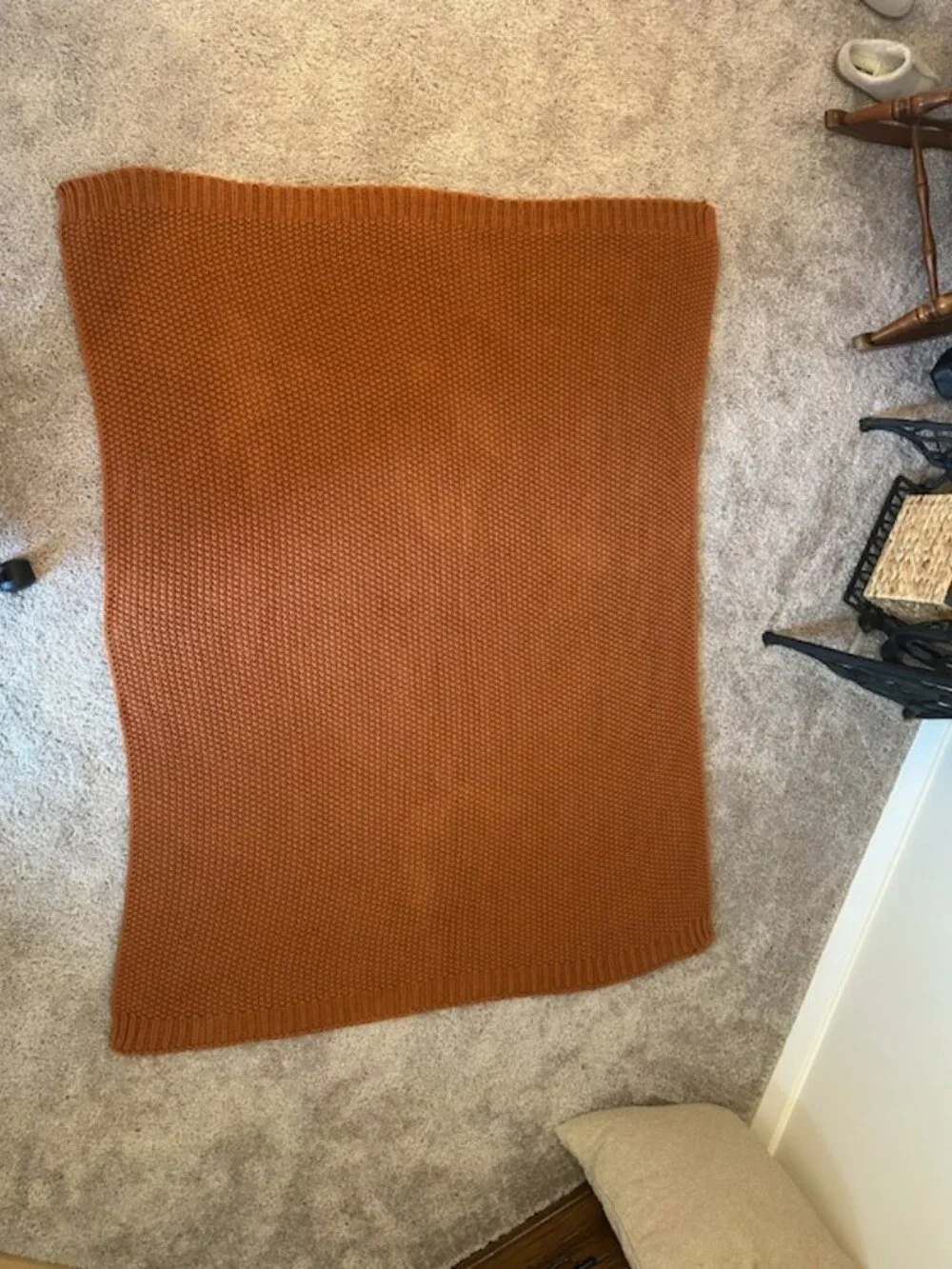 Quince Cotton Fishman Throw Blanket 50x60 – Terracotta